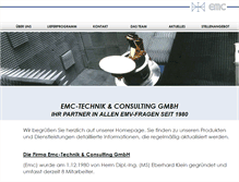 Tablet Screenshot of emc-technik.de